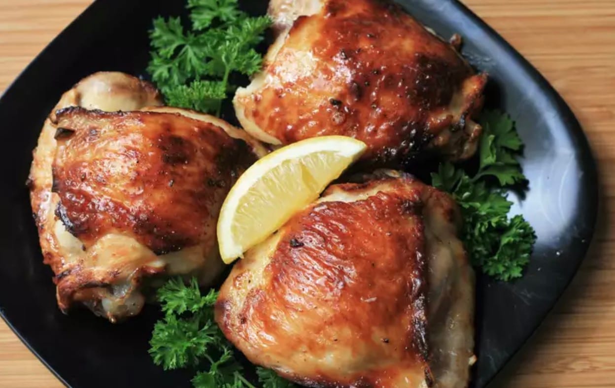 Keto Air Fryer Lemon Garlic Chicken Thighs Recipe